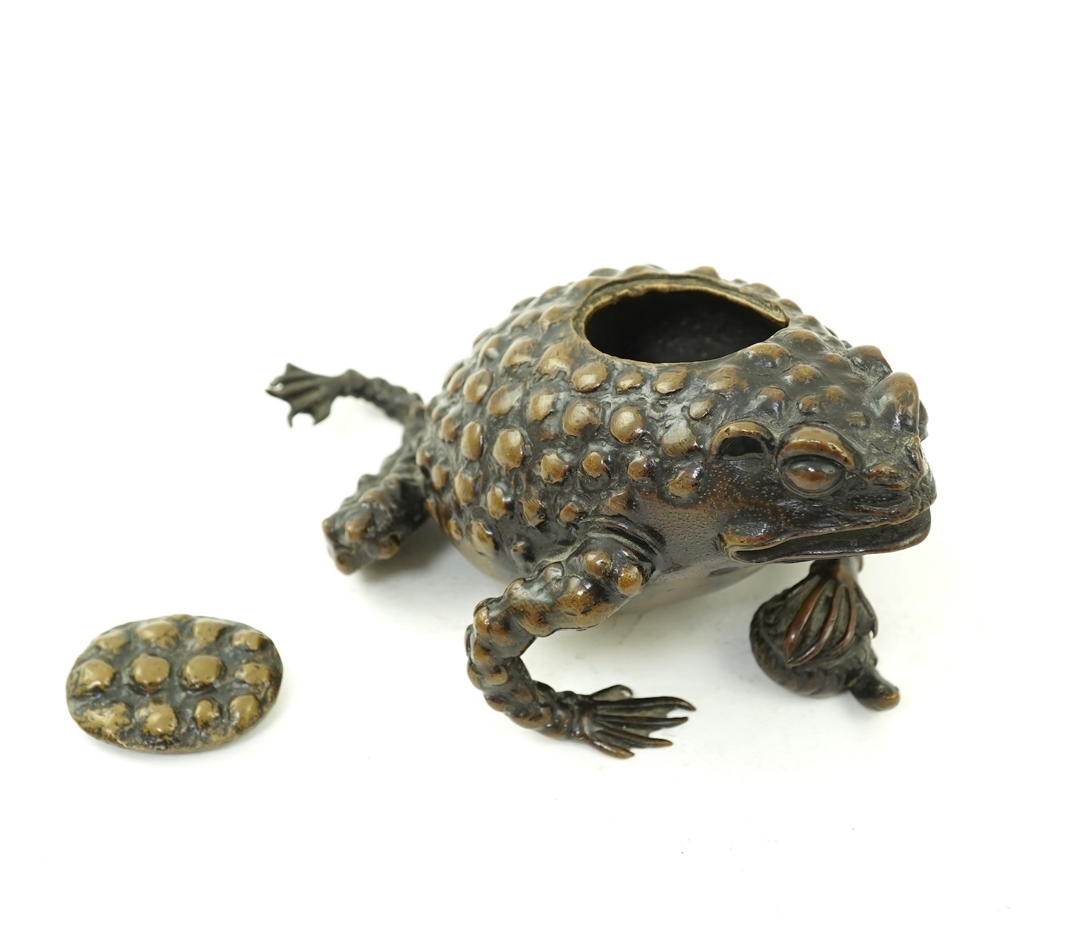 An Italian bronze model of a toad, probably Padua or Florence, c.1600